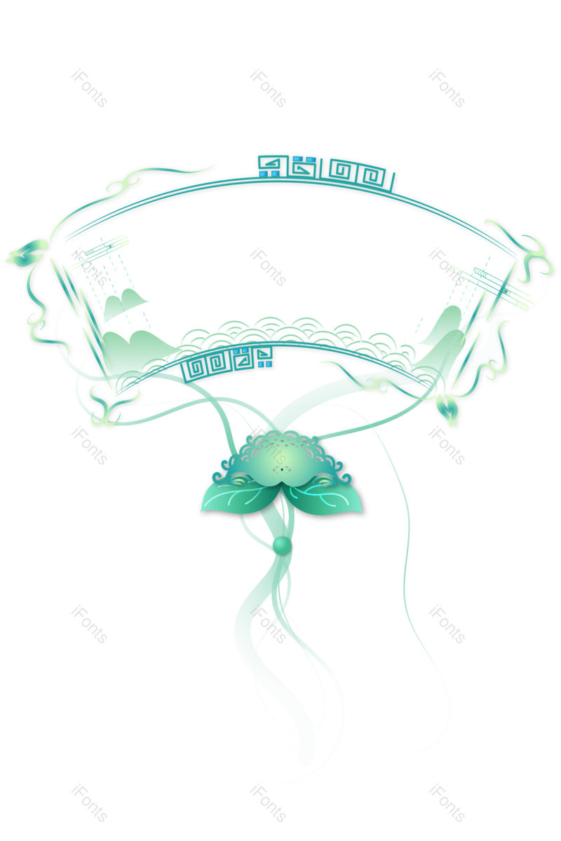 边框图片,绿色元素,手绘PNG,免抠素材
